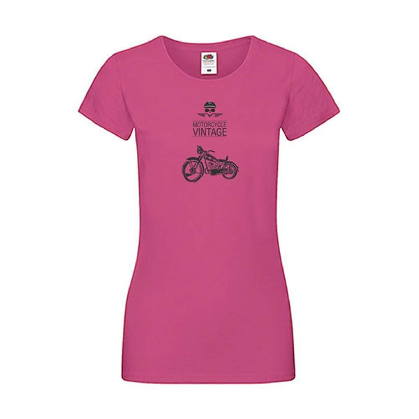 Damen T-Shirt - Motorrad Vintage Motorcycle Bike - 100% Baumwolle ÖkoTex Handmade - Laake®