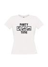 Damen T-Shirt - Party Time - 100% Baumwolle ÖkoTex Handmade - Laake®