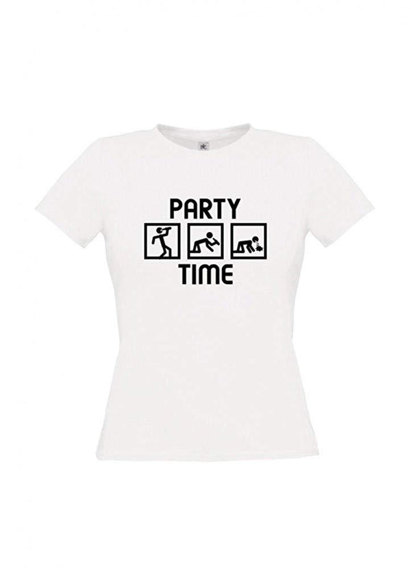 Damen T-Shirt - Party Time - 100% Baumwolle ÖkoTex Handmade - Laake®