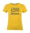 Damen T-Shirt - 4200 Oberhausen - Nostalgie alte Postleitzahlen Ruhrgebiet 100% Baumwolle ÖkoTex Handmade - Laake®