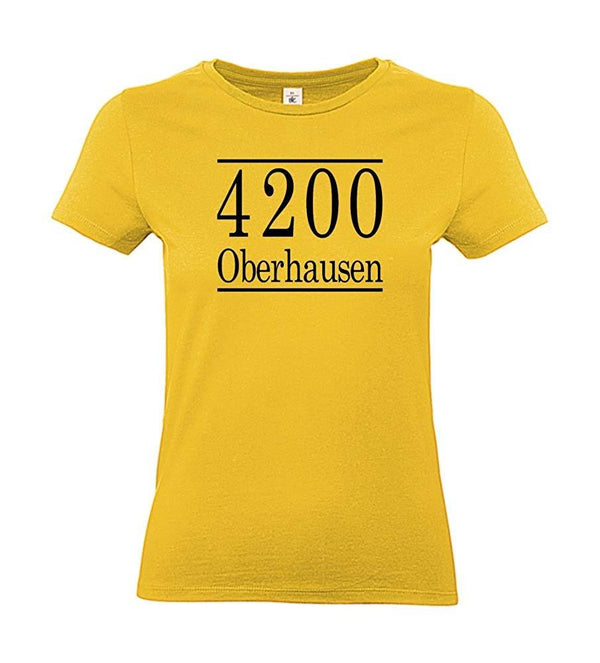 Damen T-Shirt - 4200 Oberhausen - Nostalgie alte Postleitzahlen Ruhrgebiet 100% Baumwolle ÖkoTex Handmade - Laake®