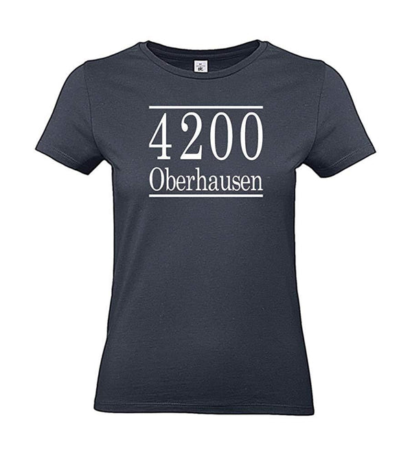 Damen T-Shirt - 4200 Oberhausen - Nostalgie alte Postleitzahlen Ruhrgebiet 100% Baumwolle ÖkoTex Handmade - Laake®