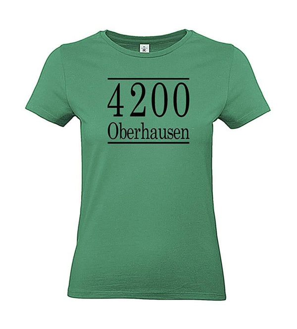 Damen T-Shirt - 4200 Oberhausen - Nostalgie alte Postleitzahlen Ruhrgebiet 100% Baumwolle ÖkoTex Handmade - Laake®