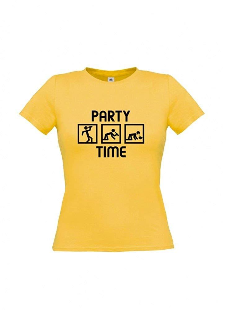 Damen T-Shirt - Party Time - 100% Baumwolle ÖkoTex Handmade - Laake®