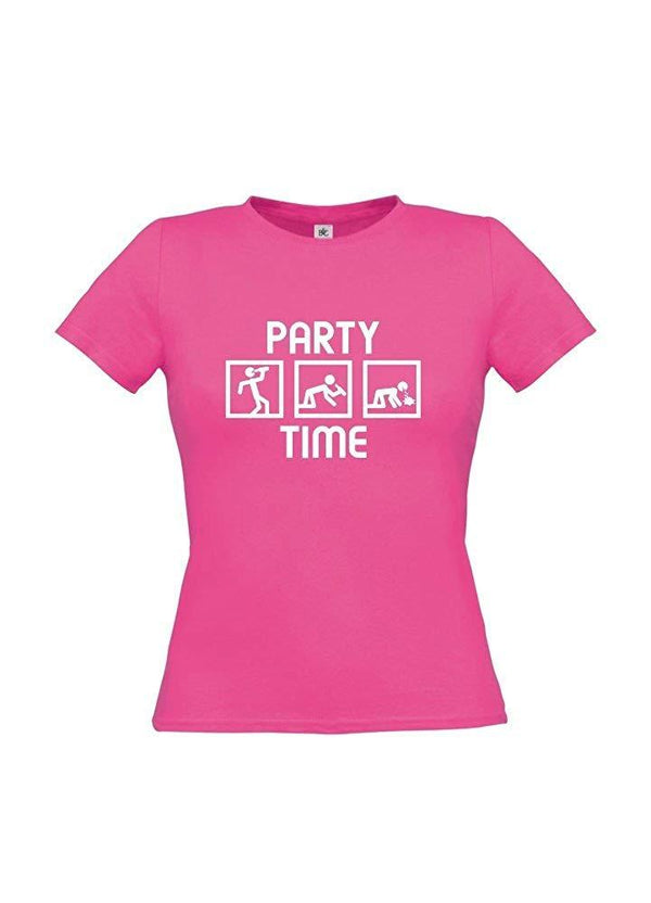 Damen T-Shirt - Party Time - 100% Baumwolle ÖkoTex Handmade - Laake®