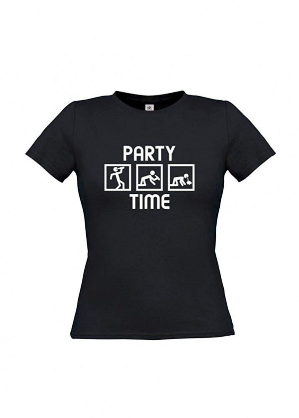 Damen T-Shirt - Party Time - 100% Baumwolle ÖkoTex Handmade - Laake®