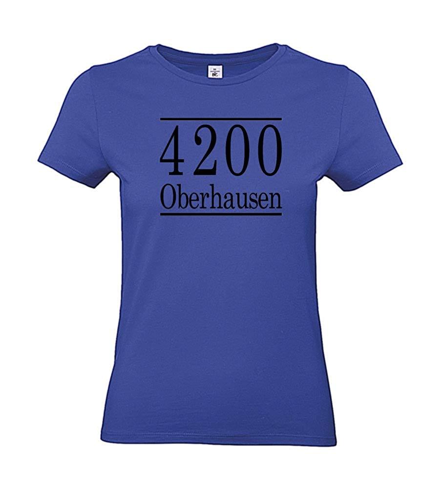 Damen T-Shirt - 4200 Oberhausen - Nostalgie alte Postleitzahlen Ruhrgebiet 100% Baumwolle ÖkoTex Handmade - Laake®