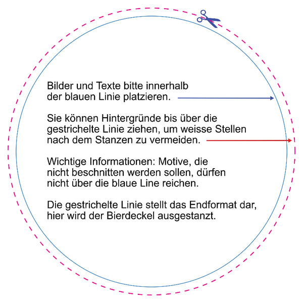 Bierdeckel Bild & Text selbst anpassen